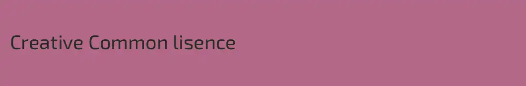 Creative Common lisence
